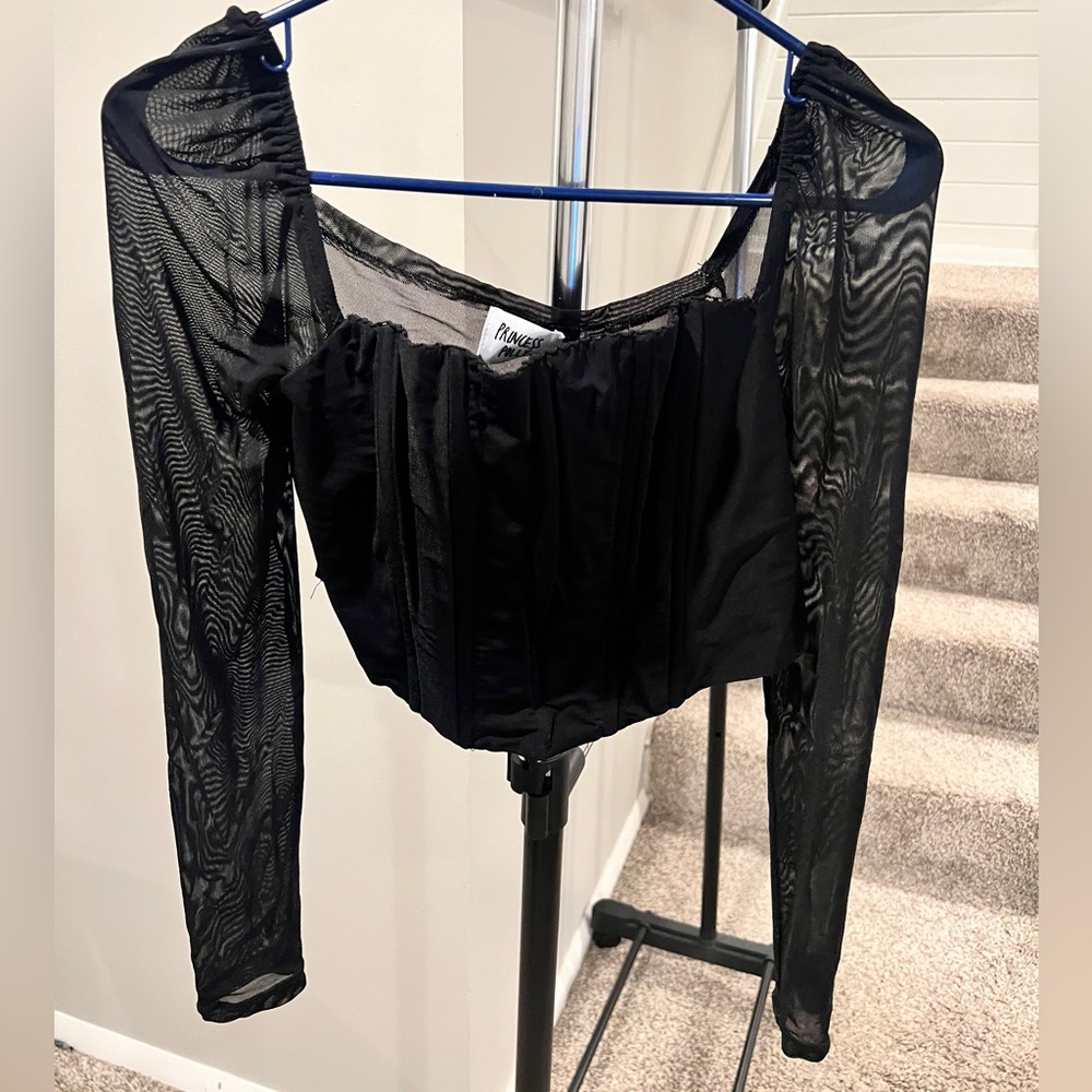 Princess Polly Long Sleeve Corset Top